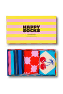 Happy Socks Kadın Çok Renkli Desenli Pamuklu 3’lü Çorap Seti | Derimod