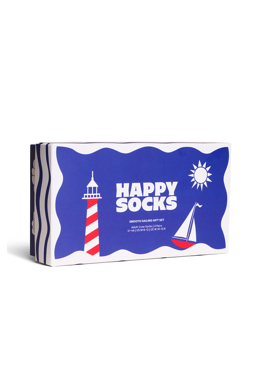 Happy Socks Kadın Mavi Sahil Temalı Pamuklu 3’lü Çorap Seti