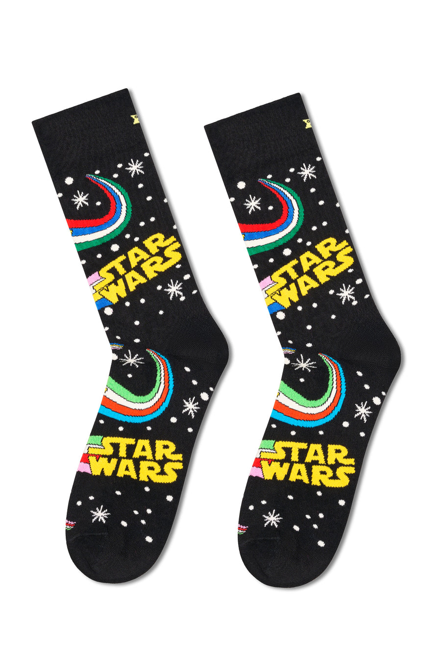 Happy Socks Male Black Star Wars Patterned Cotton Socks P002885 | Derimod