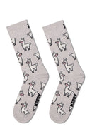 Happy Socks Erkek Gri Desenli Pamuklu Çorap | Derimod