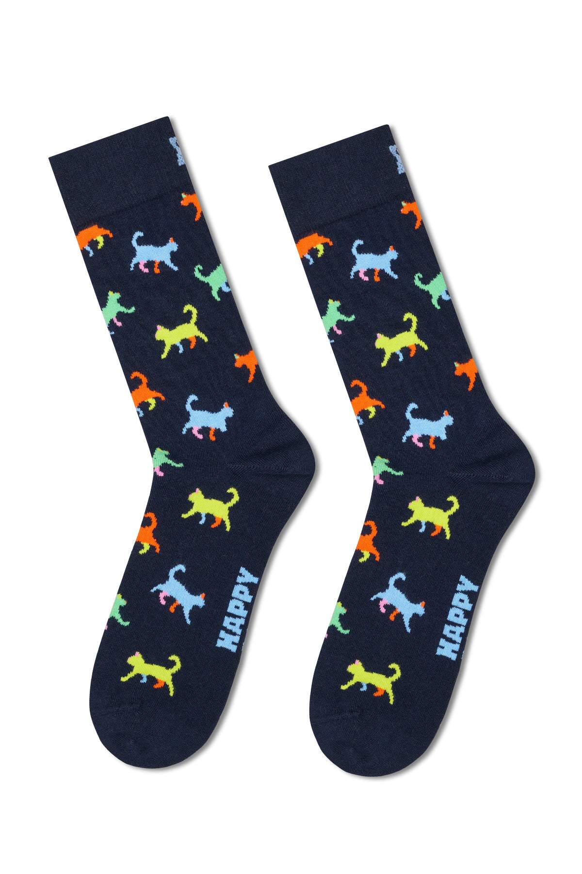 Happy Socks Erkek Lacivert Desenli Pamuklu Çorap P003197 | Derimod