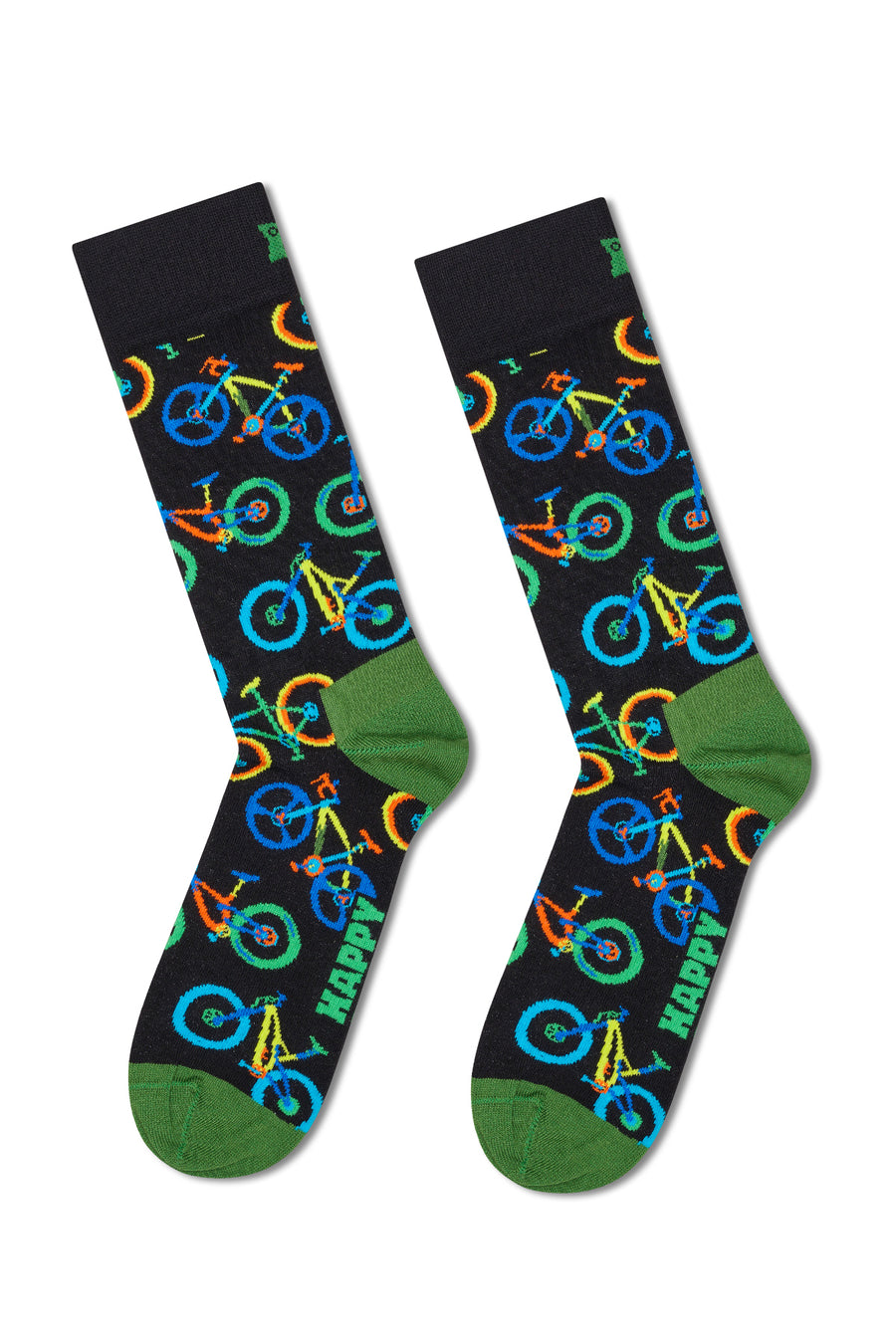 Happy Socks Male Black Patterned Cotton Socks P003208 | Derimod
