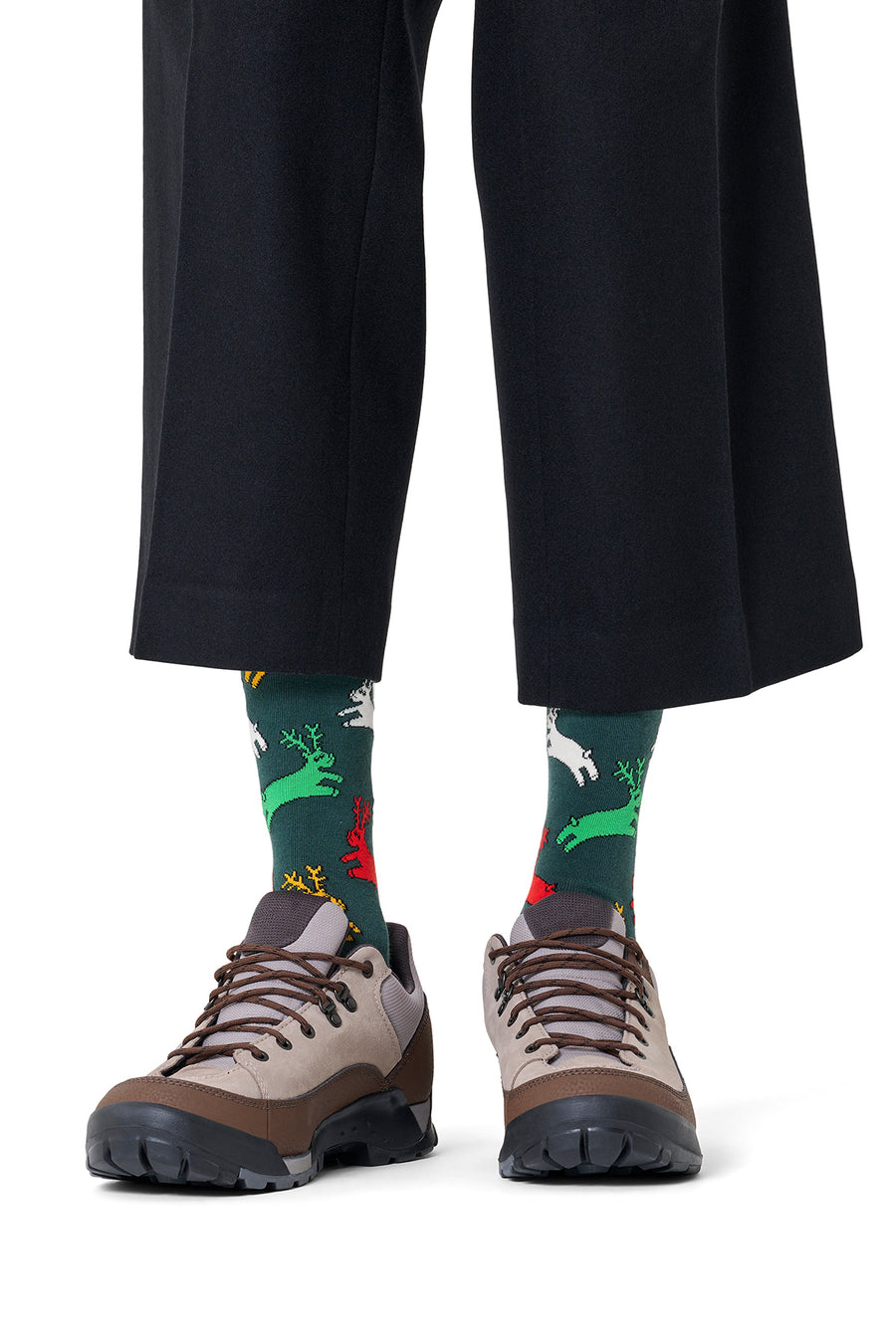 Happy Socks Male Green Patterned Cotton Socks