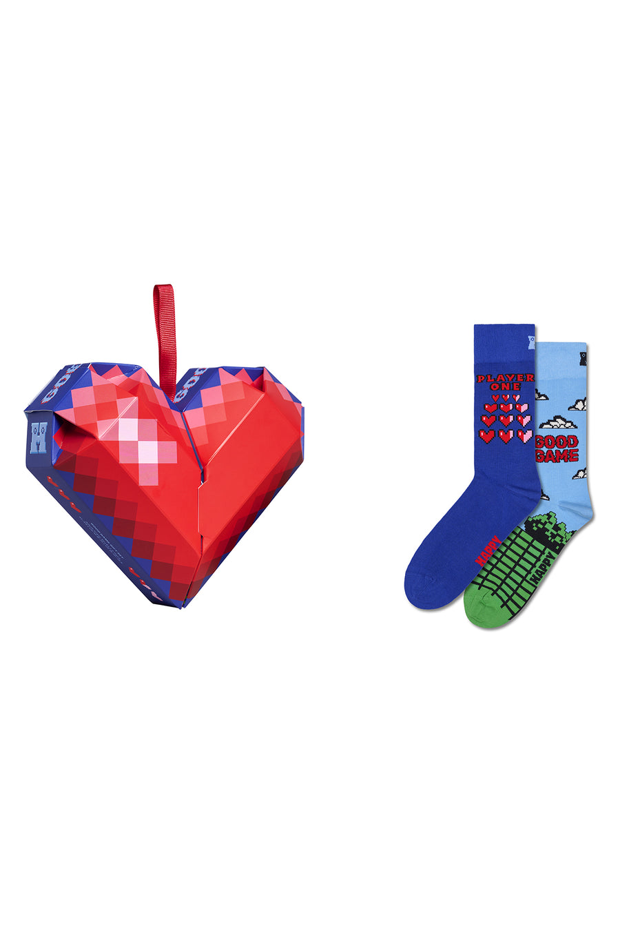 Happy Socks Male Multicolored Patterned Cotton 2-Pack Sock Set P003363 | Derimod