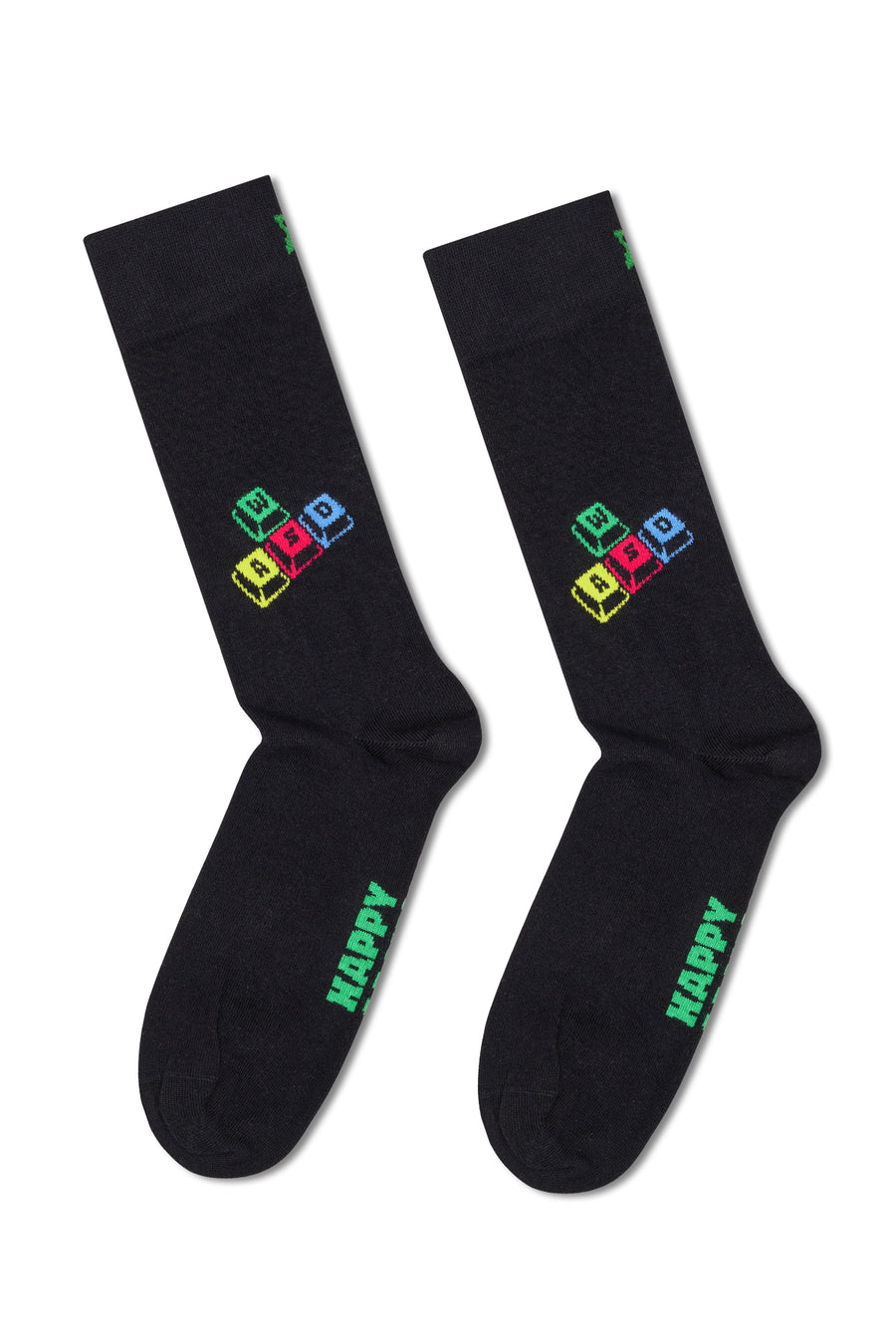 Happy Socks Male Black Gamer-Themed Cotton 4-Pack Socks Set