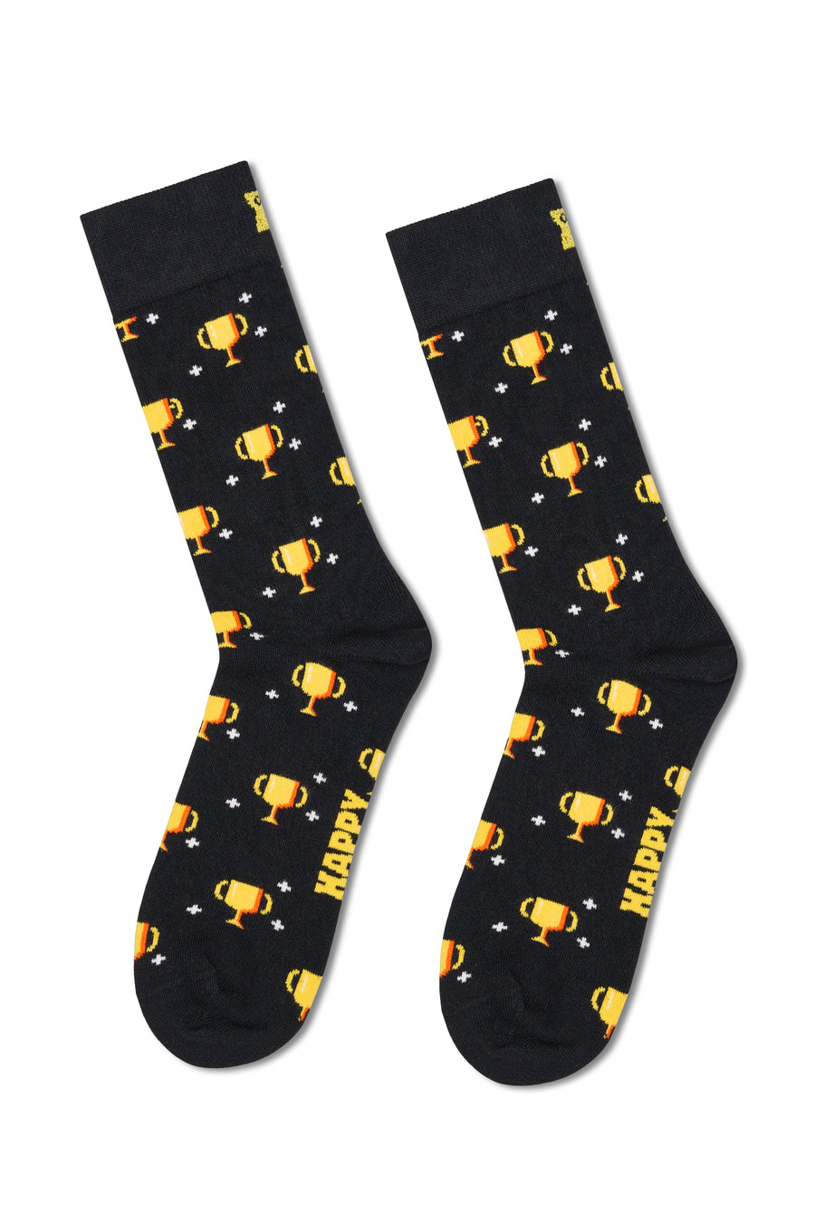 Happy Socks Male Black Gamer-Themed Cotton 4-Pack Socks Set