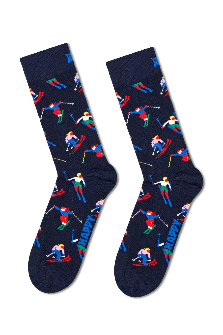 Happy Socks Male Multicolored Winter-Themed Cotton 2-Pack Sock Set