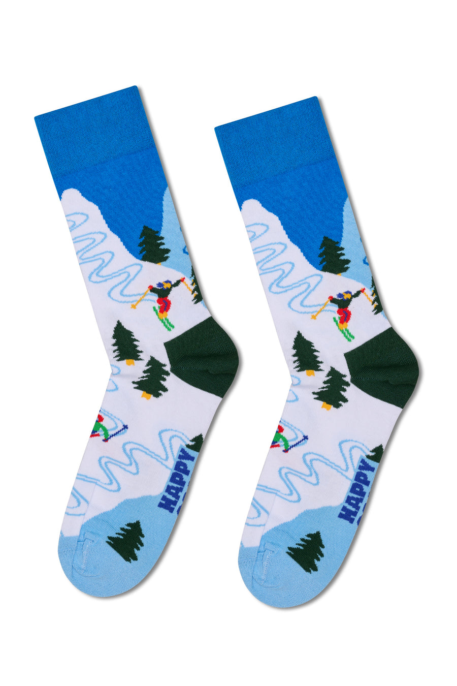 Happy Socks Male Multicolored Winter-Themed Cotton 2-Pack Sock Set