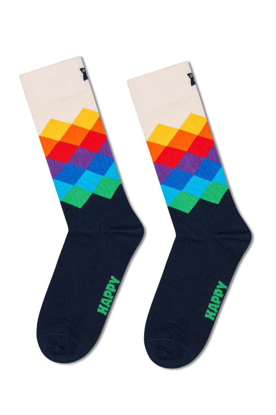 Happy Socks Male Multicolored Patterned Cotton 4-Pack Sock Set