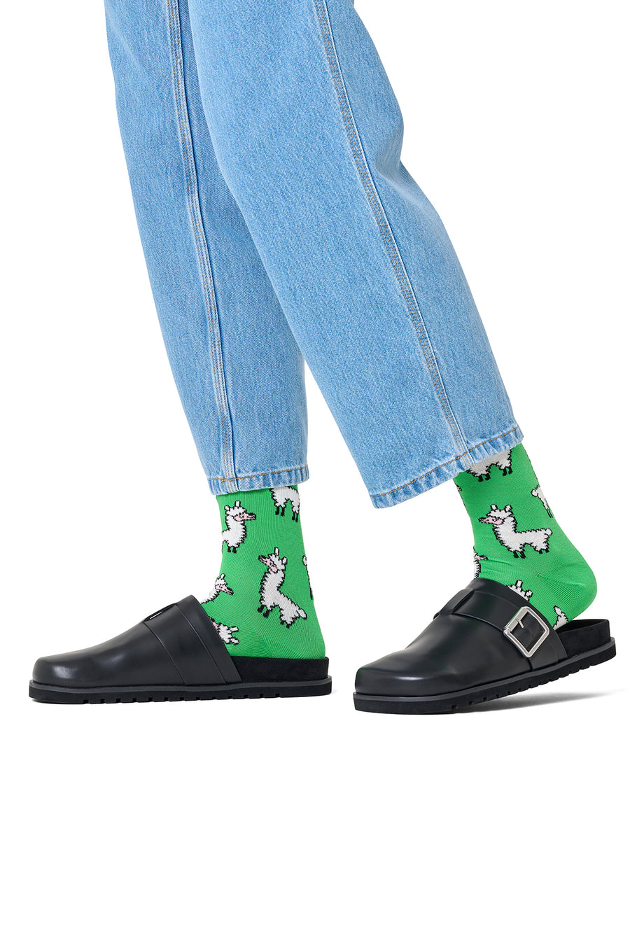 Happy Socks Male Green Patterned Cotton Socks