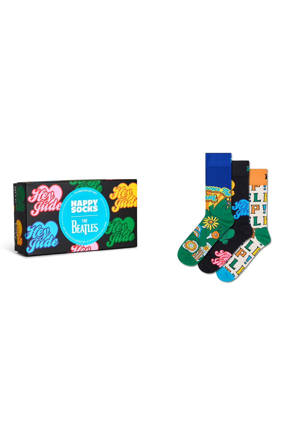 Happy Socks Male Multicolored Patterned Cotton 3-Pack Sock Set P003943 | Derimod