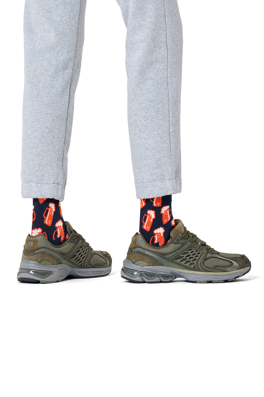 Happy Socks Male Navy Patterned Cotton Socks
