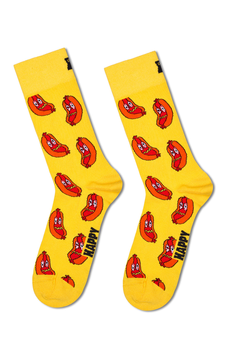 Happy Socks Male Yellow Patterned Cotton Socks P004499 | Derimod