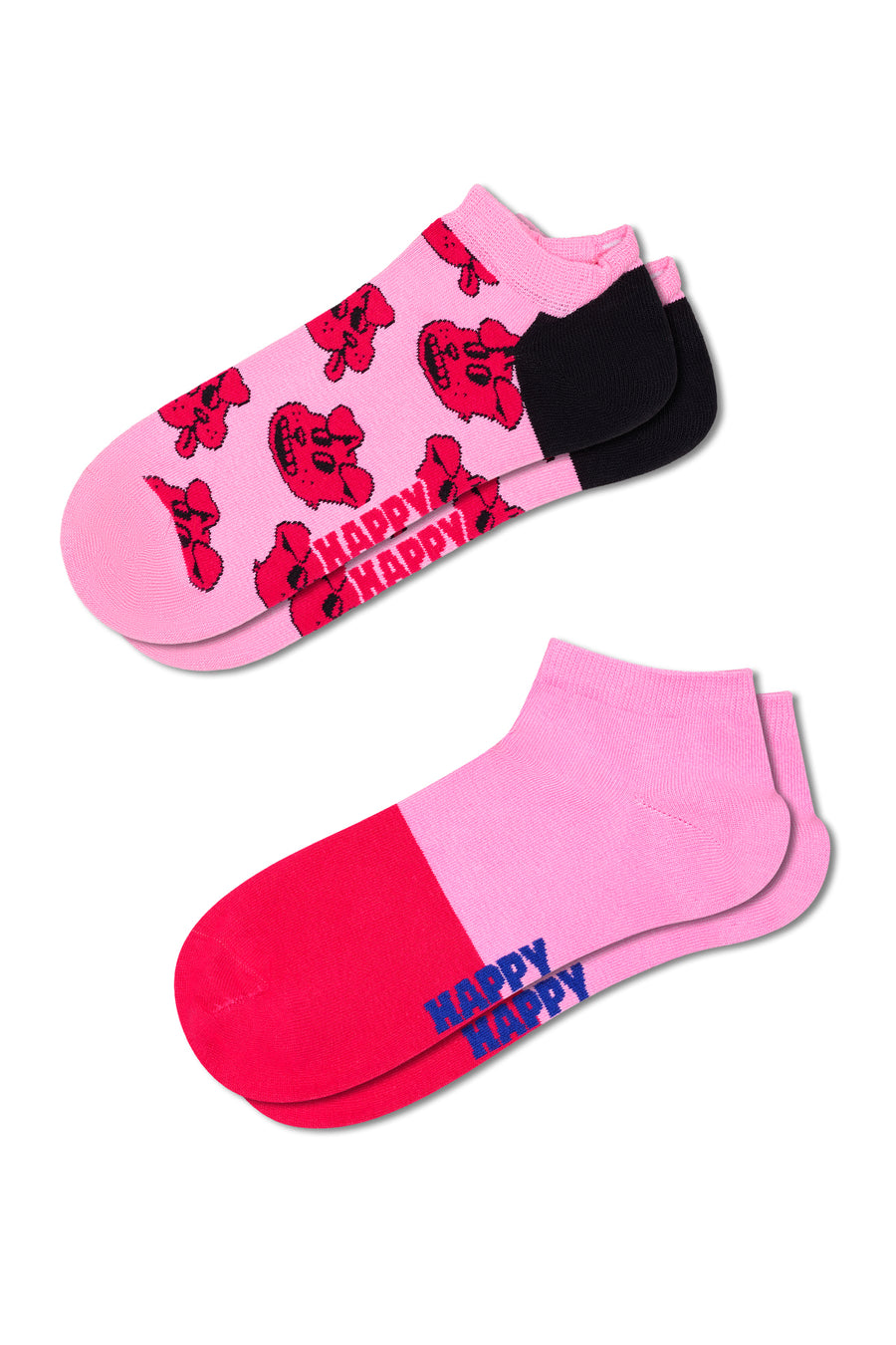 Happy Socks Woman Pink Patterned Cotton 2-Pack Sock Set P004567 | Derimod