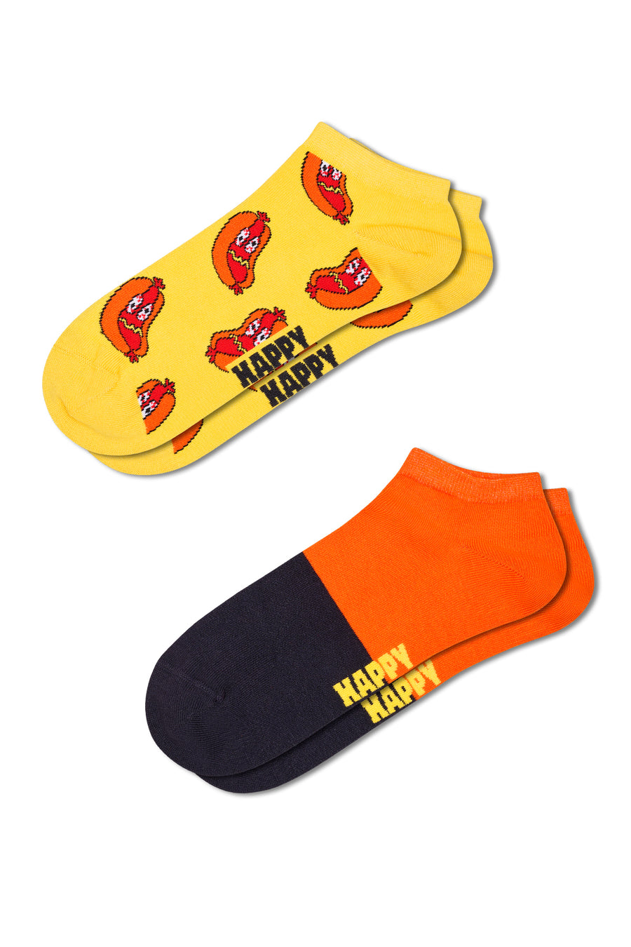 Happy Socks Male Yellow Patterned Cotton 2-Pack Sock Set P004569 | Derimod
