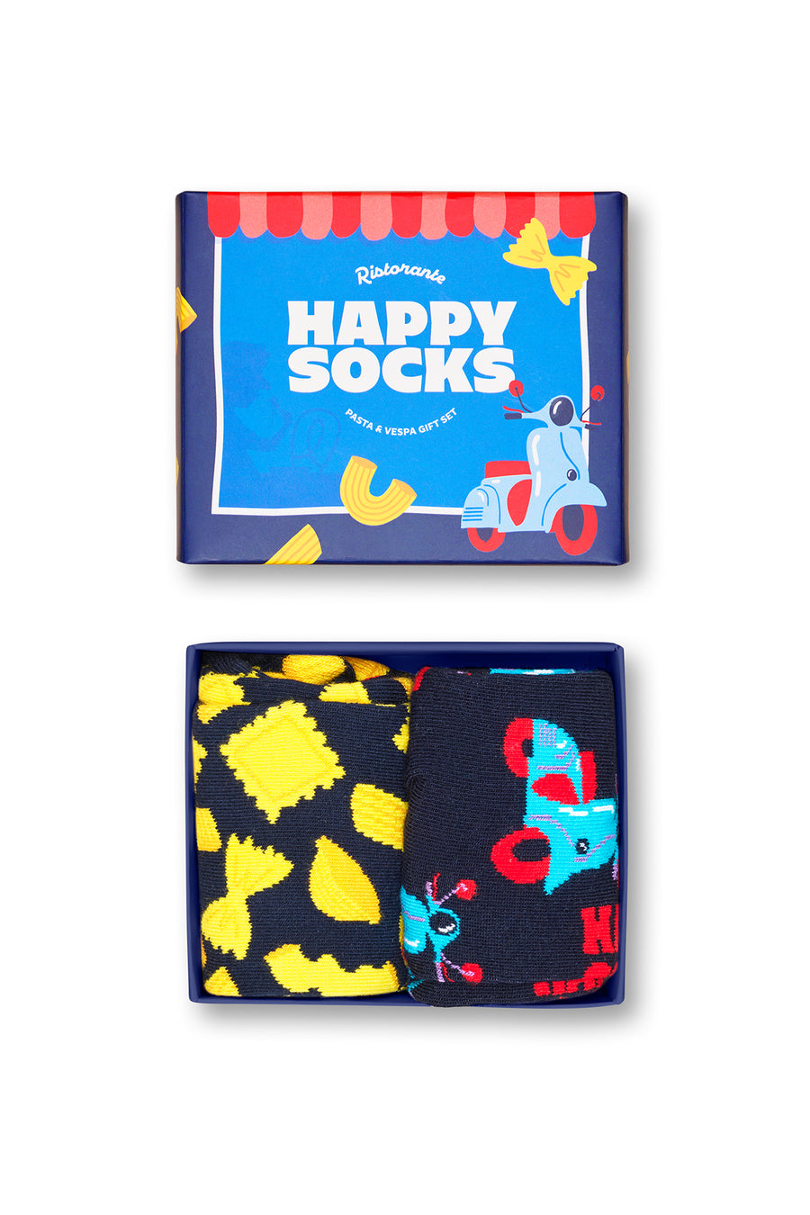 Happy Socks Male Navy Patterned Cotton 2-Pack Sock Set P004654 | Derimod
