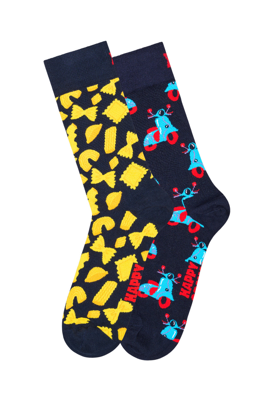 Happy Socks Male Navy Patterned Cotton 2-Pack Sock Set