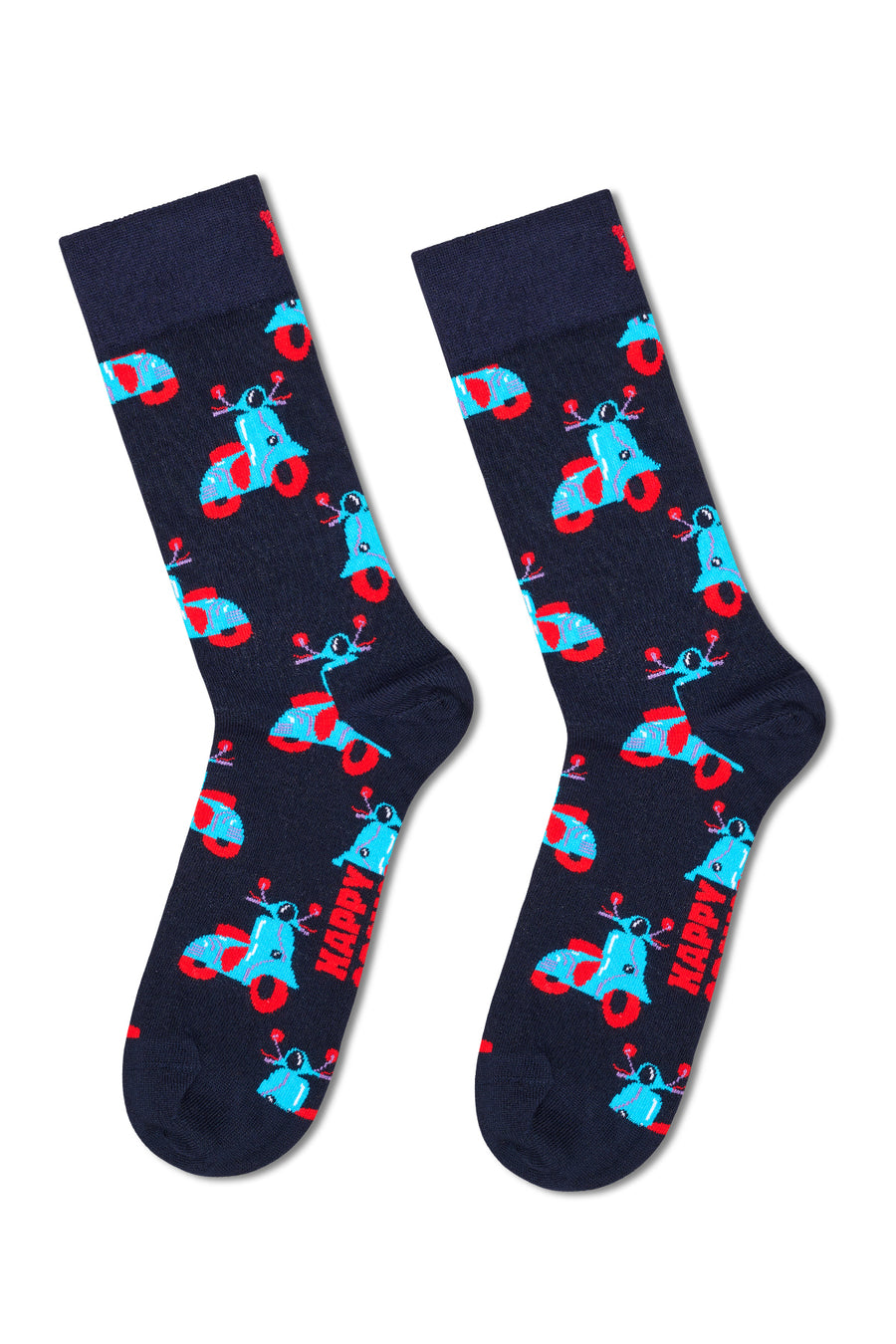 Happy Socks Male Navy Patterned Cotton 2-Pack Sock Set