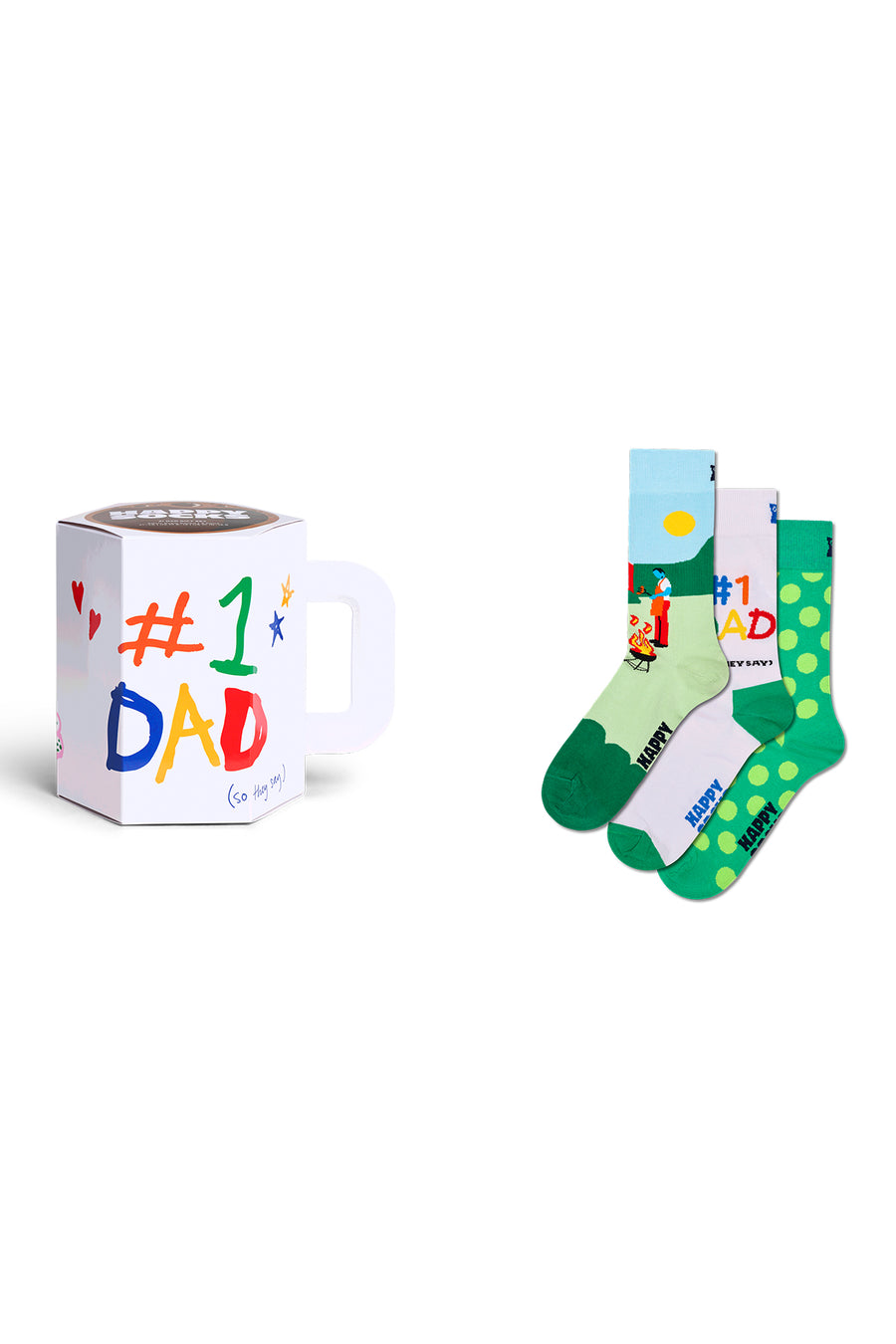 Happy Socks Male Multicolored Patterned Cotton 3-Pack Sock Set P004661 | Derimod