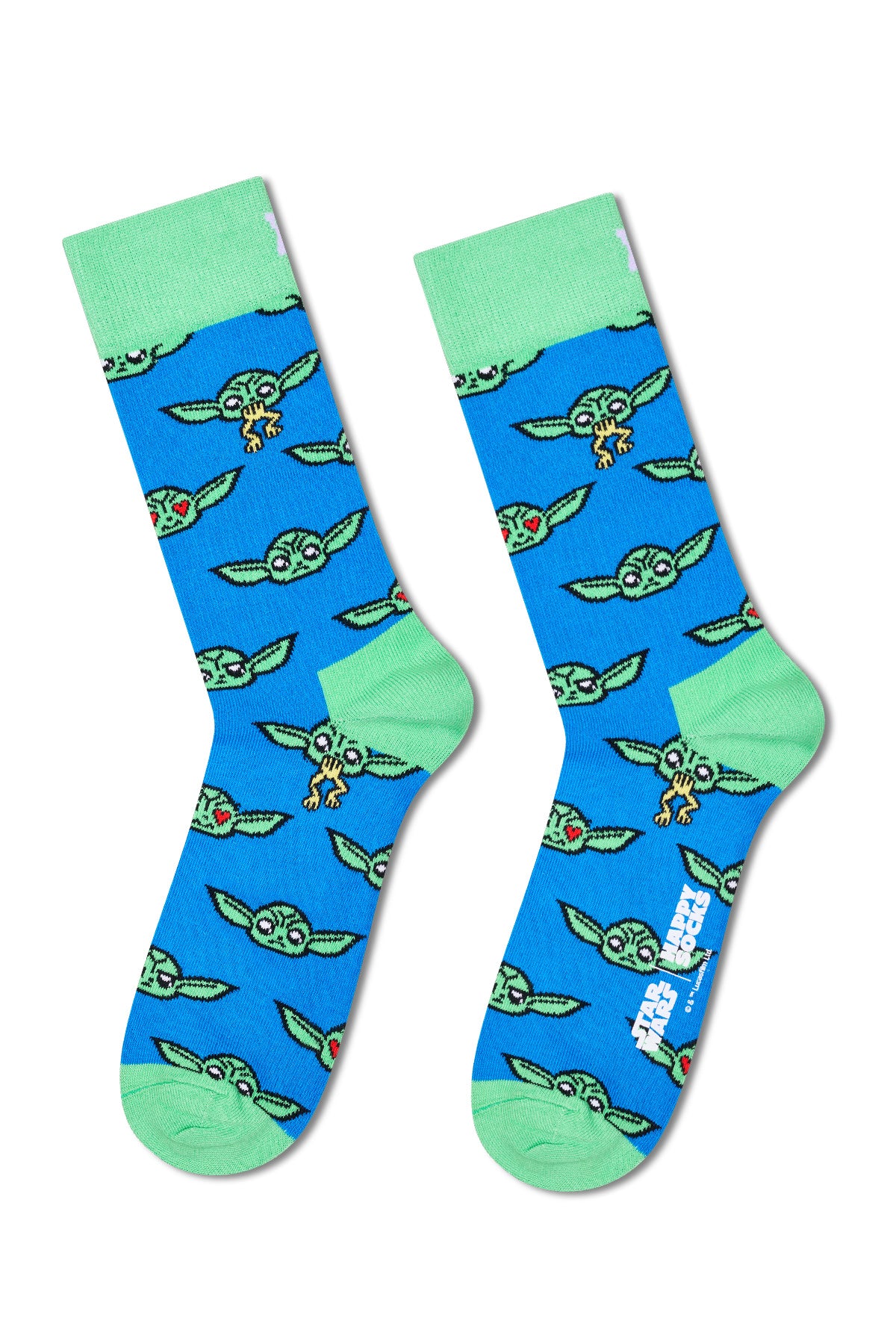Happy Socks Erkek Mavi Star Wars Desenli Pamuklu Çorap P005725 | Derimod