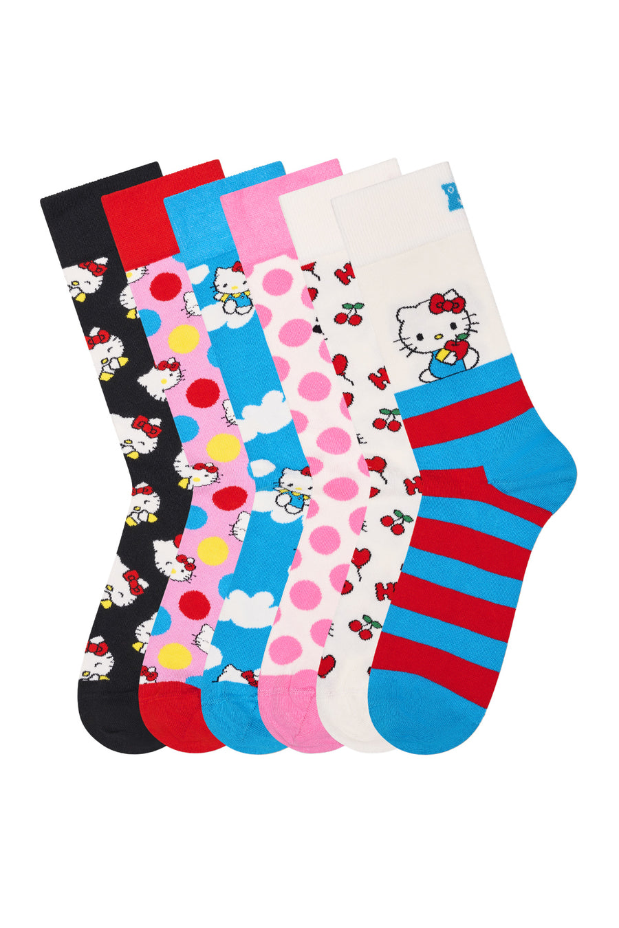 Happy Socks Woman Multicolor Hello Kitty Themed 6-Pack Sock Set