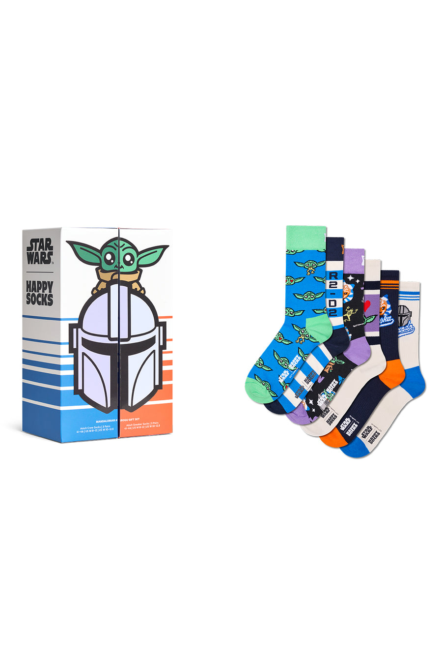 Happy Socks Male Multi-Color Star Wars Mandalorian Themed 6-Pack Sock Set P006542 | Derimod