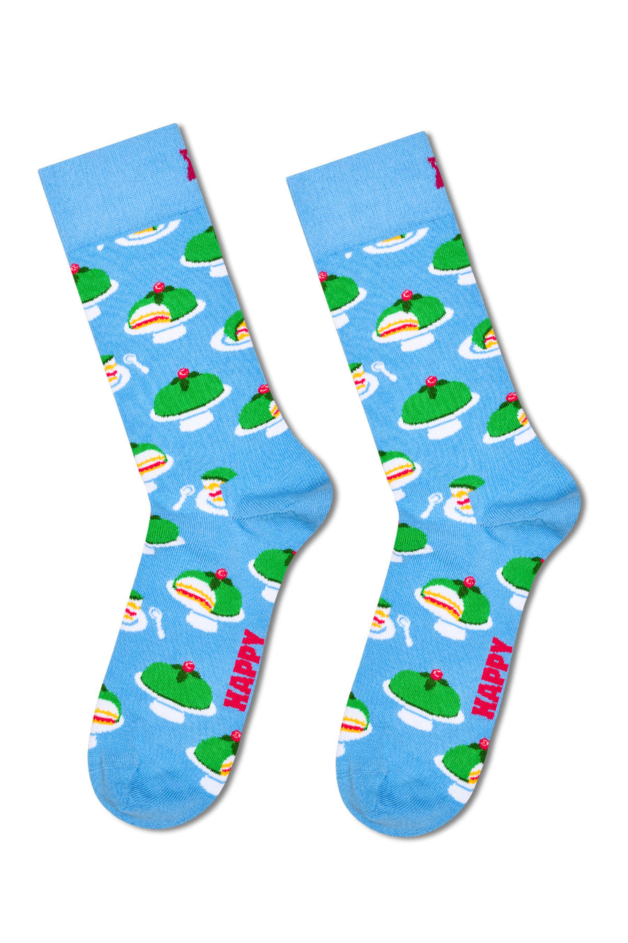 Happy Socks Male Blue Patterned Cotton Socks P007254 | Derimod