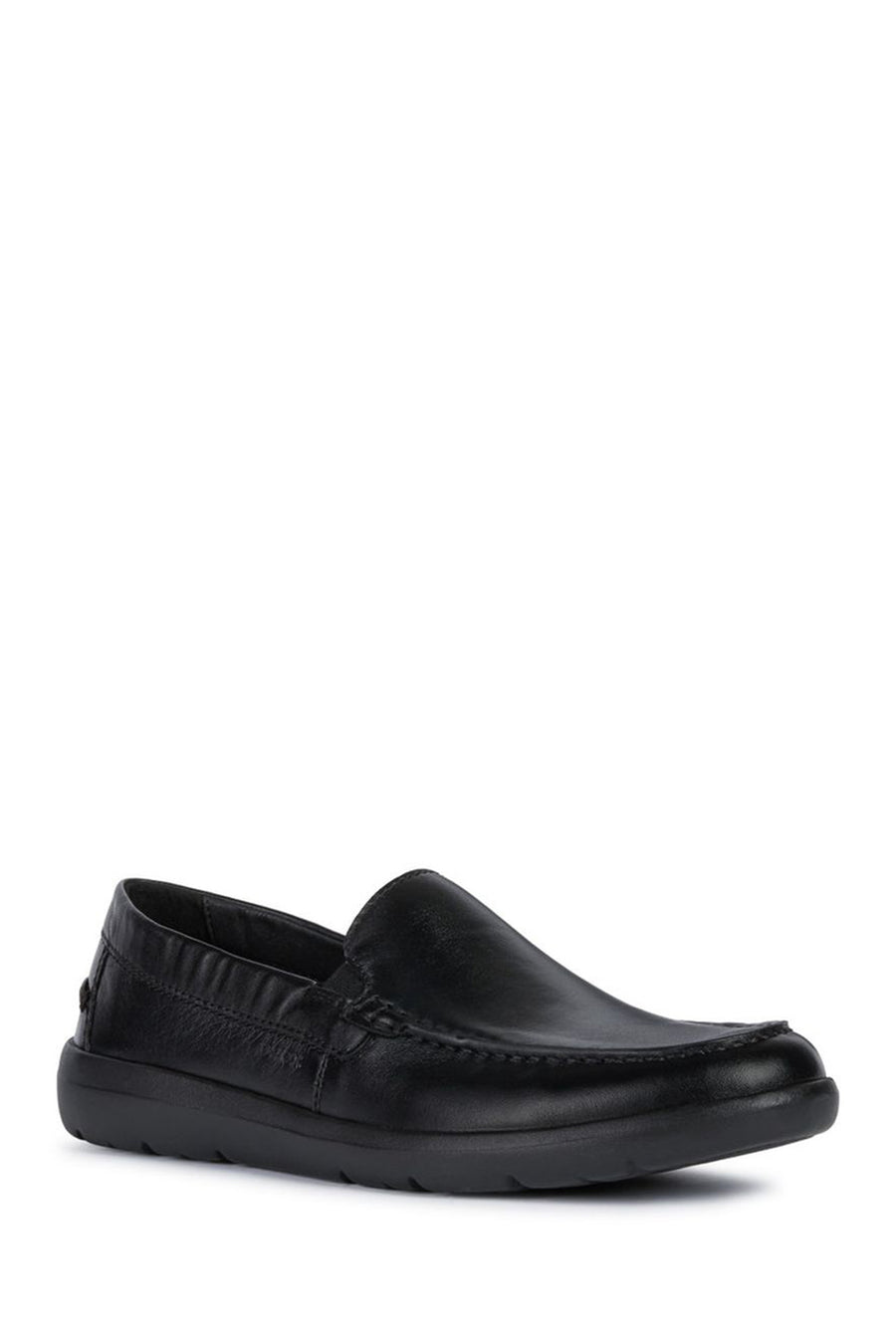 Geox Erkek Siyah Leitan Deri Casual Loafer