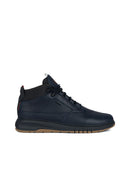 Geox Men's Navy Blue Aerantis Leather Boots | Derimod