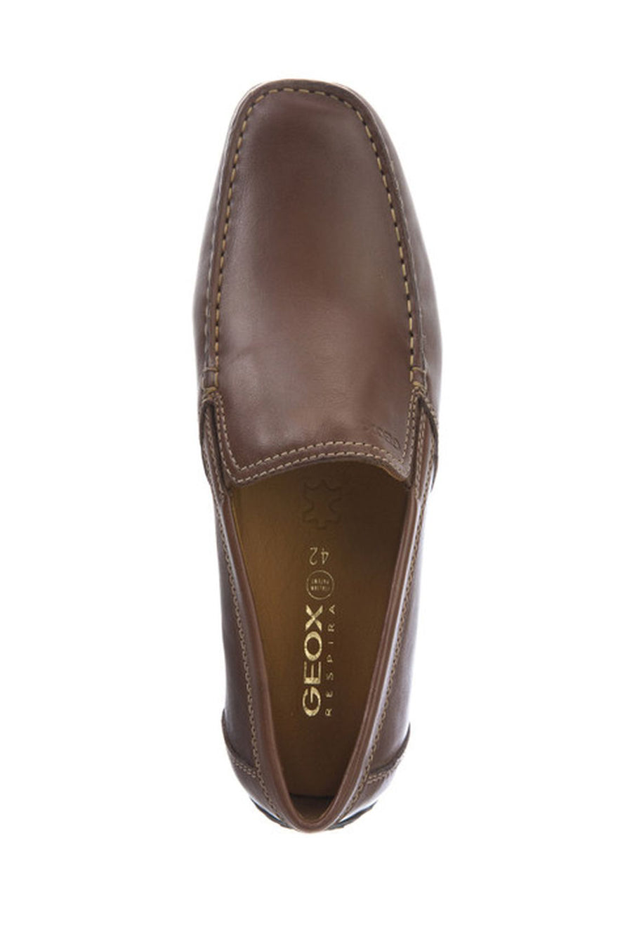 Geox Men's Brown Moner Leather Loafer