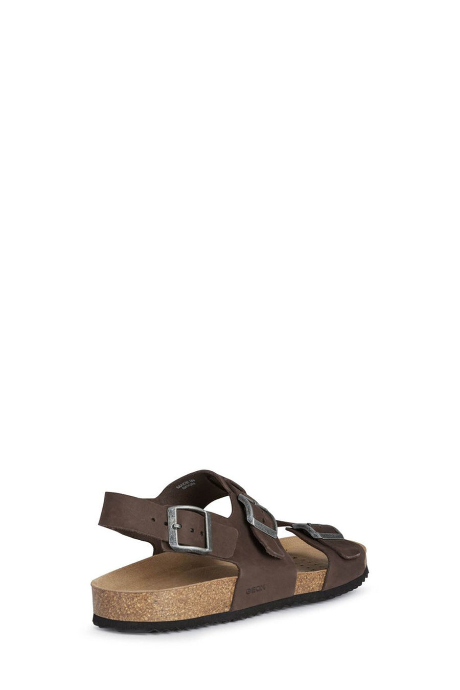 Geox Men's Brown Ghita Nubuck Leather Sandals