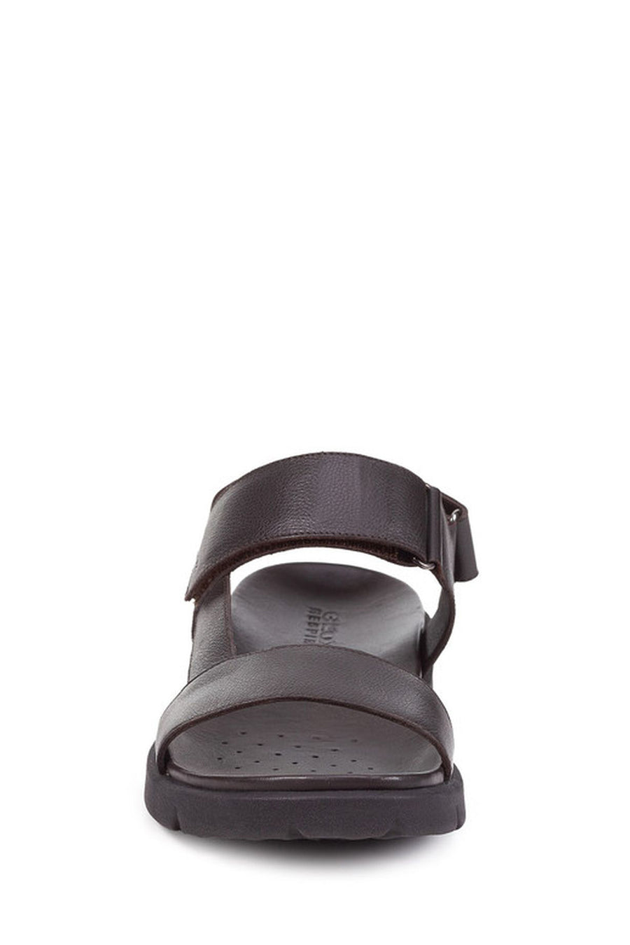 Geox Men's Brown Xand 2s Leather Sandals