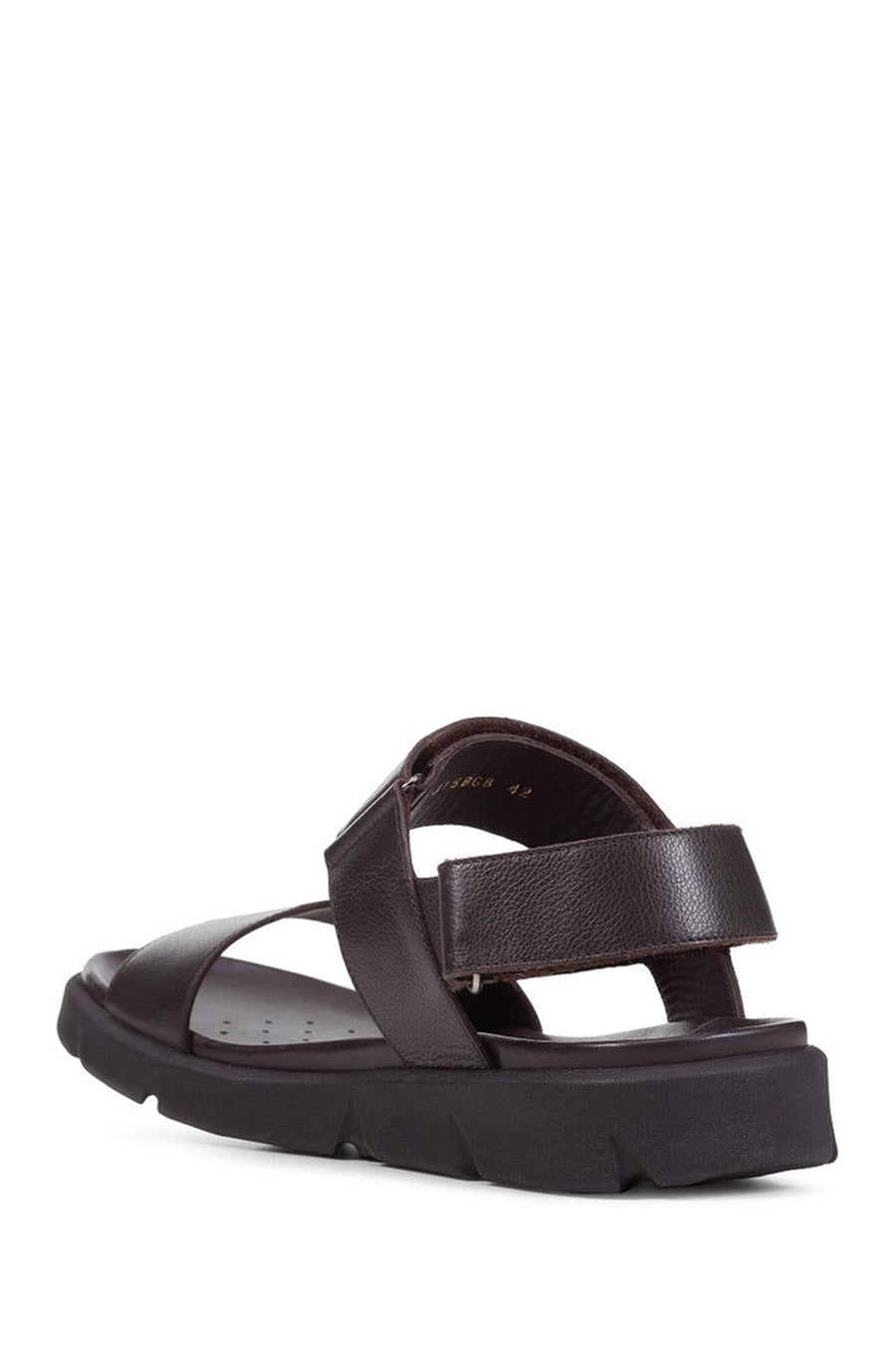 Geox Men's Brown Xand 2s Leather Sandals