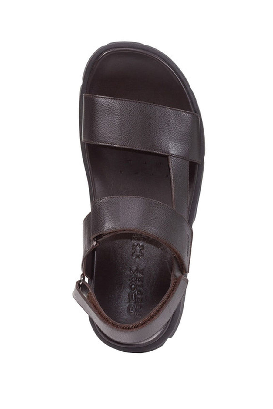 Geox Men's Brown Xand 2s Leather Sandals