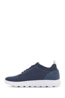 Geox Men's Blue Spherica Lace-Up Fabric Sneaker | Derimod