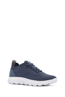 Geox Men's Blue Spherica Lace-Up Fabric Sneaker | Derimod