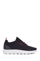 Geox Men's Navy Blue Spherica Lace Up Fabric Sneaker | Derimod