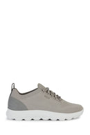 Geox Men's Gray Spherica Lace-up Fabric Sneaker | Derimod