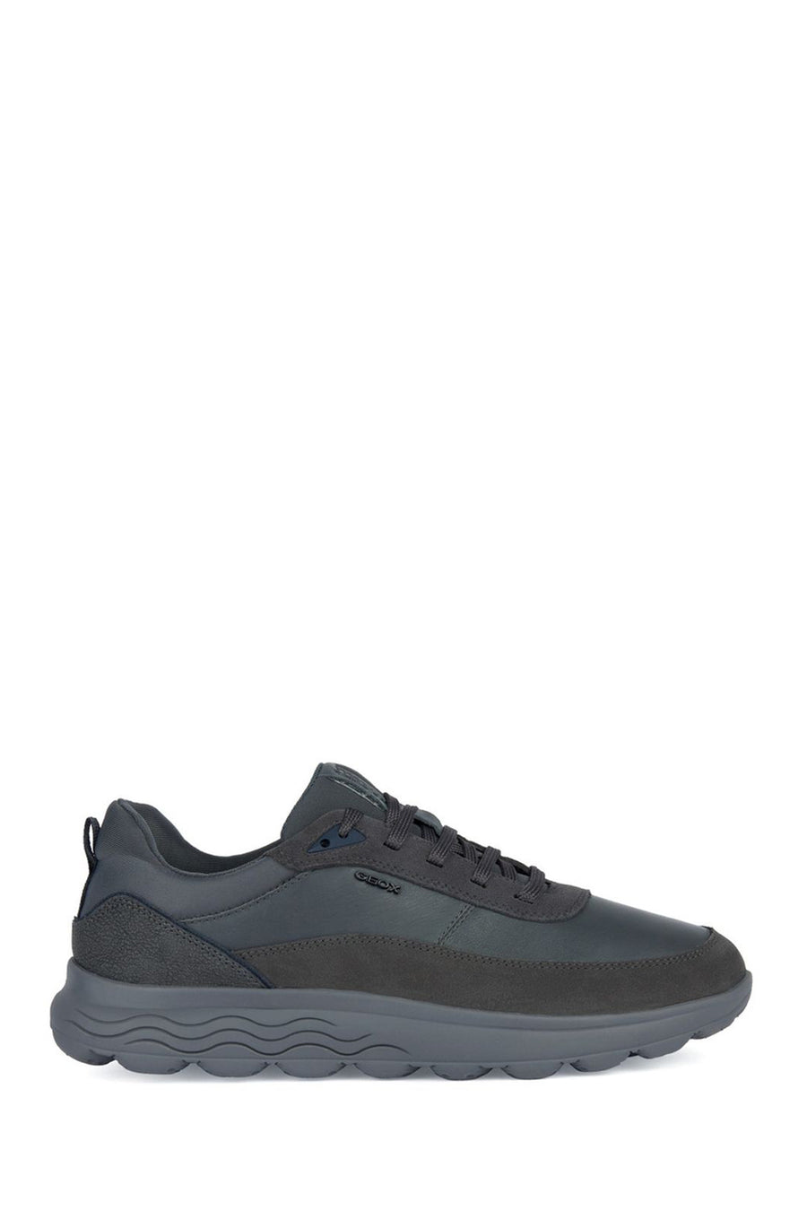 Geox Men's Grey Spherica Suede Leather Detailed Lace-Up Sneaker U16BYE08522C1115 | Derimod