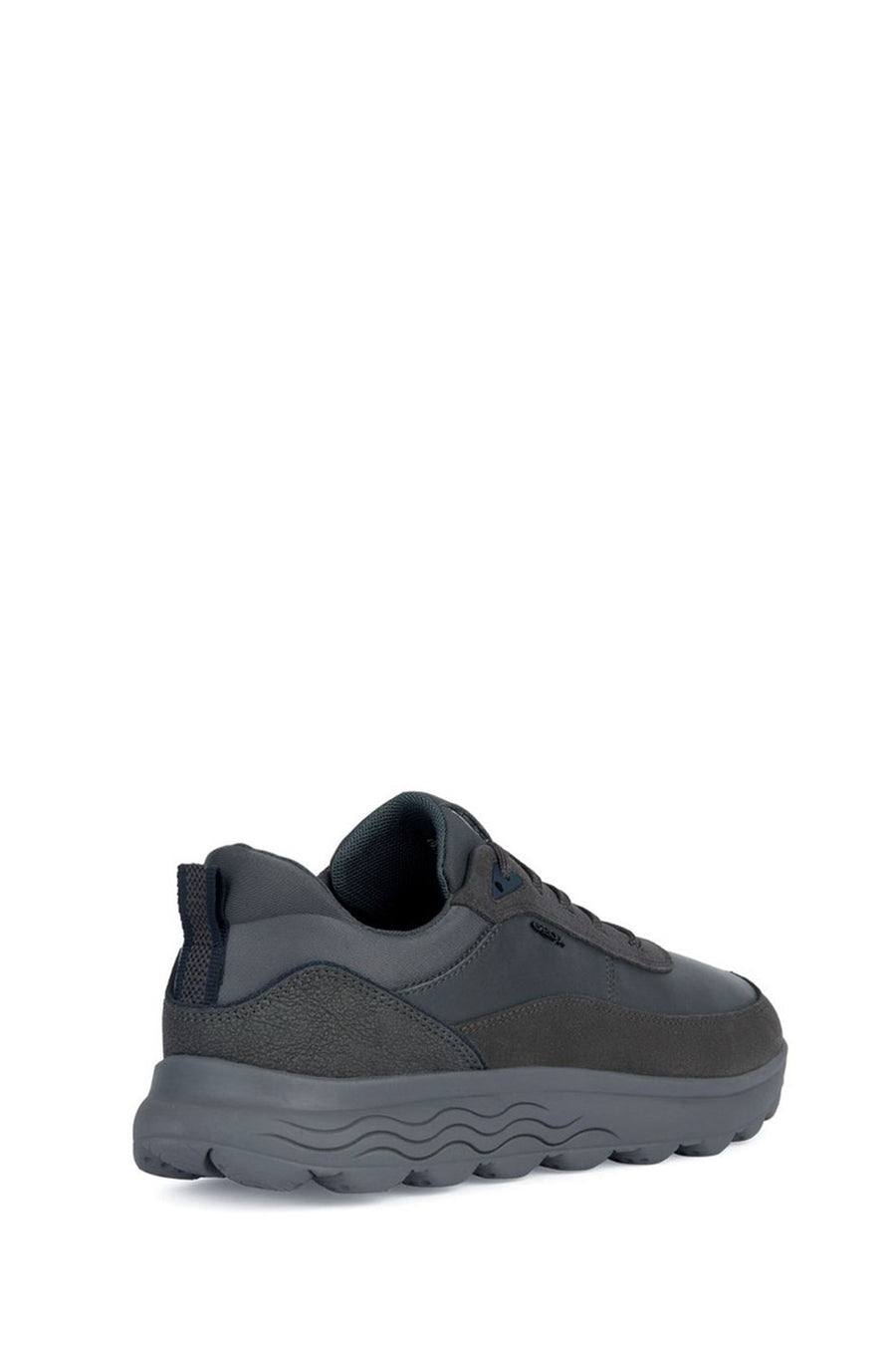Geox Men's Grey Spherica Suede Leather Detailed Lace-Up Sneaker