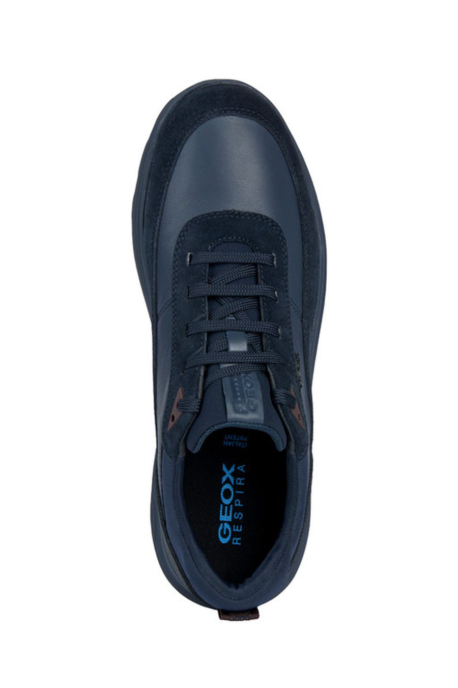 Geox Erkek Lacivert Spherica Süet Deri Detaylı Bağcıklı Casual Sneaker
