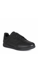 Geox Men's Black Spherica Ec3 Lace-Up Leather Casual Sneaker | Derimod