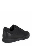 Geox Men's Black Spherica Ec3 Lace-Up Leather Casual Sneaker | Derimod