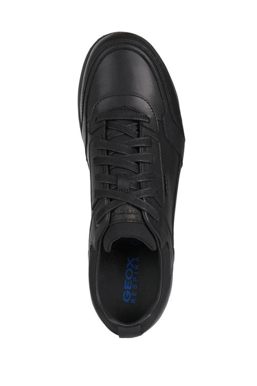 Geox Erkek Siyah Spherica Ec3 Bağcıklı Deri Casual Sneaker