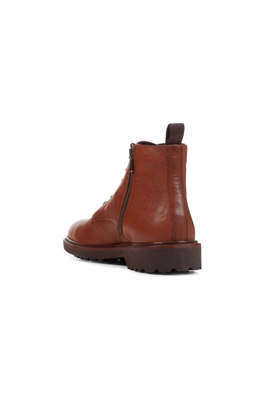Geox Men's Brown Cannaregio Leather Zippered Casual Boots