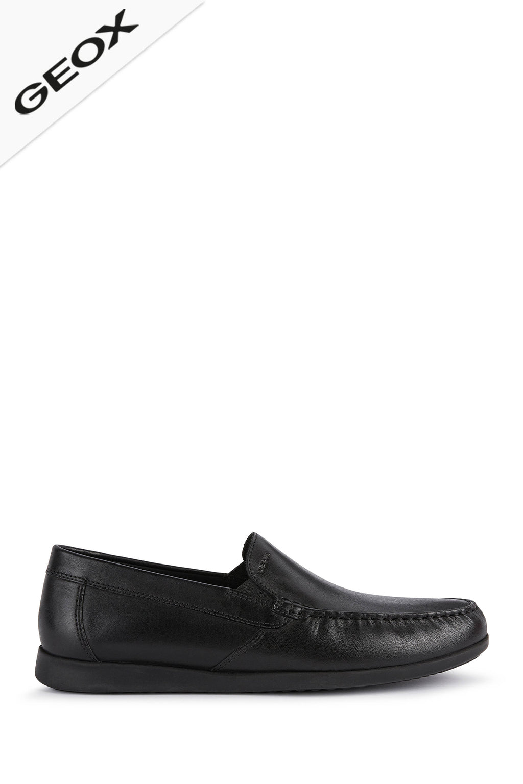 Geox Erkek Siyah Deri U Sile 2 Fit Loafer