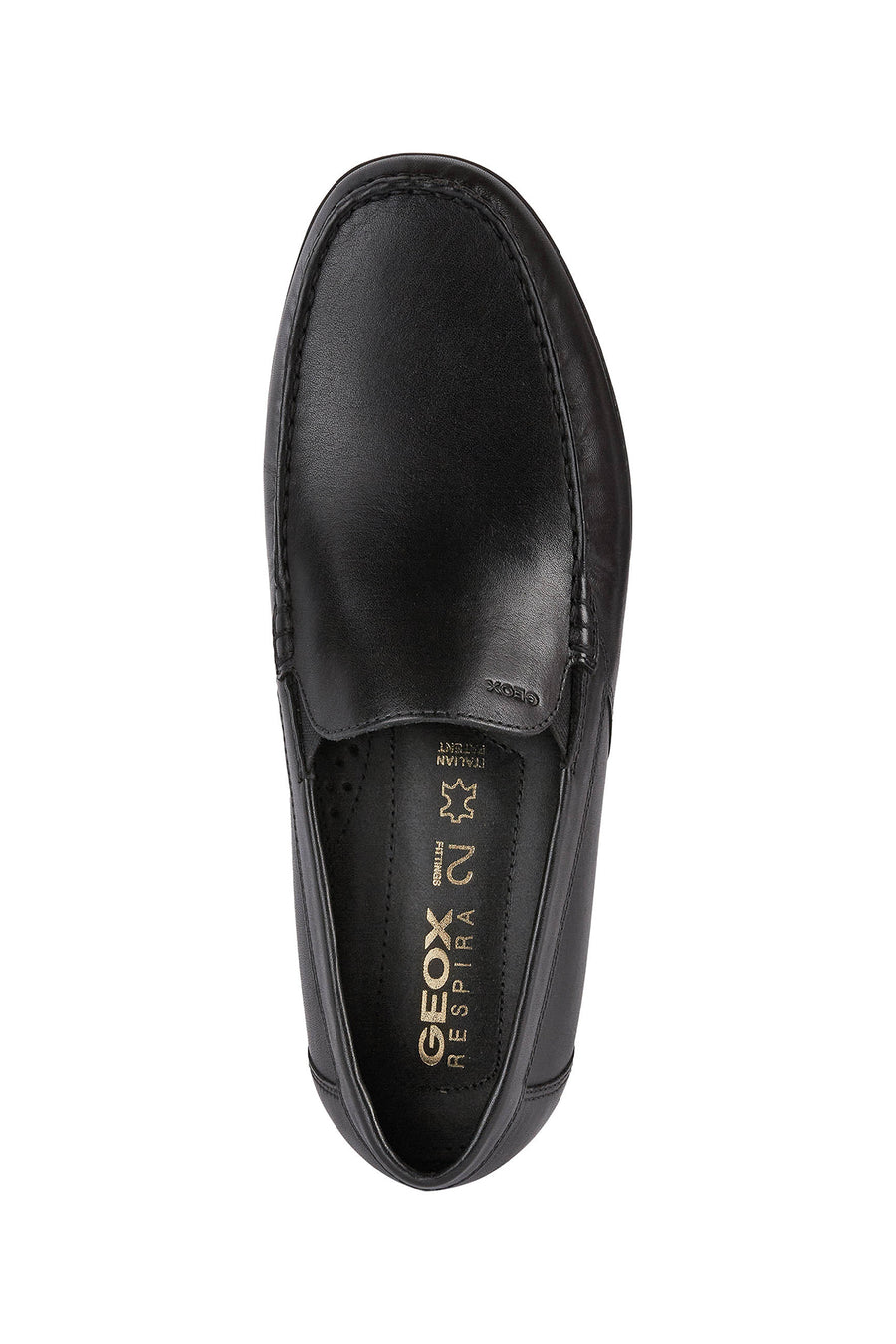 Geox Erkek Siyah Deri U Sile 2 Fit Loafer