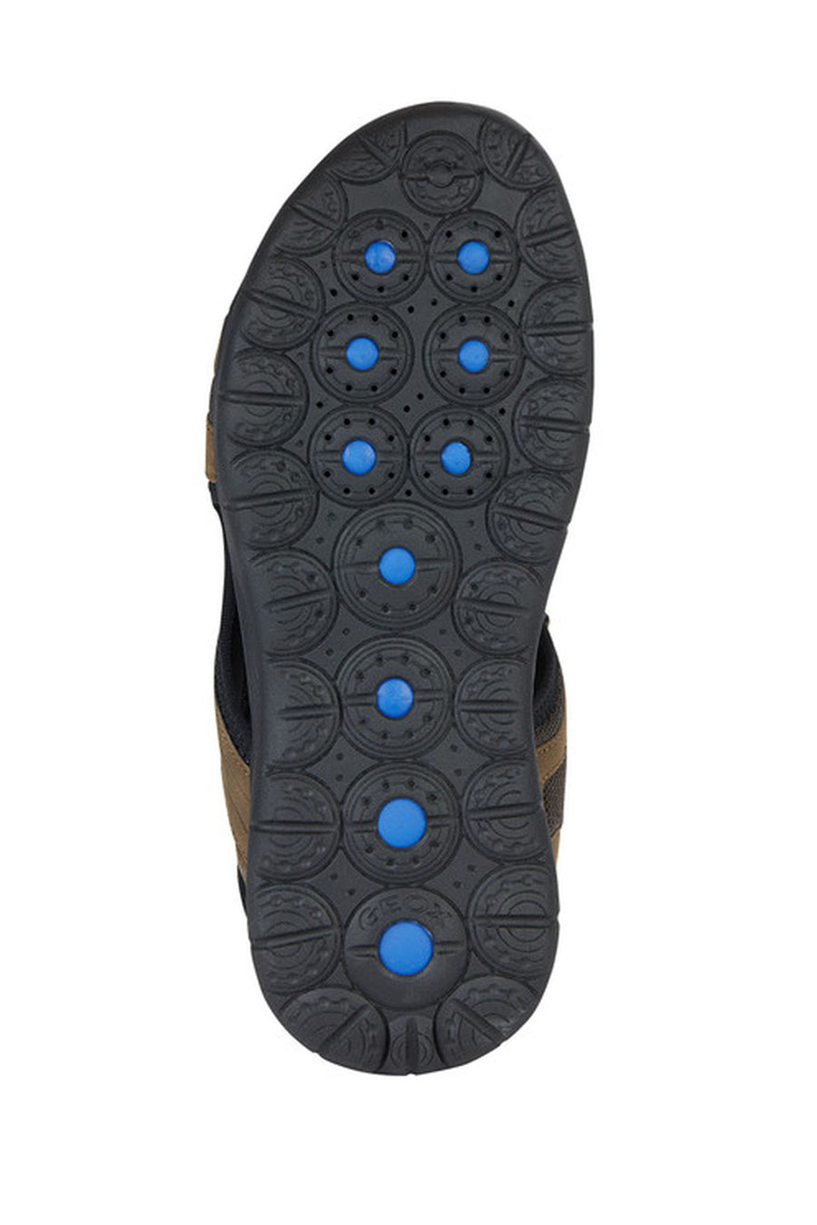 Geox Men's Brown Spherica Ec5 Ankle Strap Suede Leather Sandals