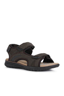 Geox Men's Brown U Spherica Ec5 Flat Sandals | Derimod