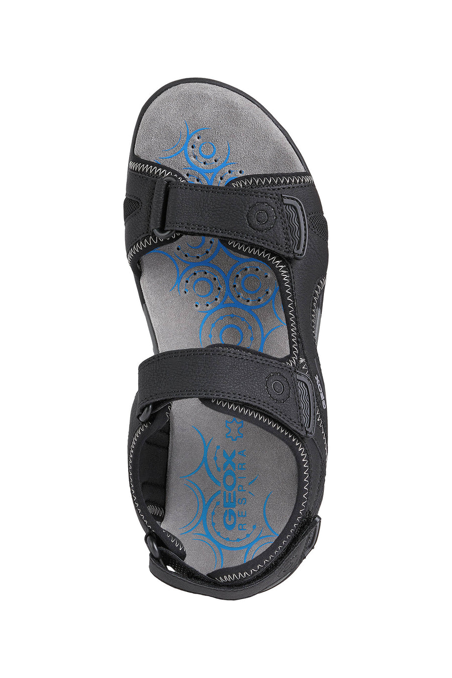 Geox Men's Black U Spherica Ec5 Flat Sandals